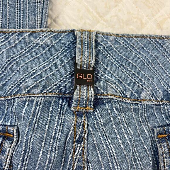 Glo Y2k Flared Jeans Light Wash Ribbed - Picture 7 of 7